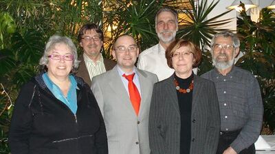 Unsere Kreistagskandidaten: Karin Waldmann, Hubert Kohl, Markus Furtwängler, Gerhard Jüttner, Elke Kohler, Herbert Paul